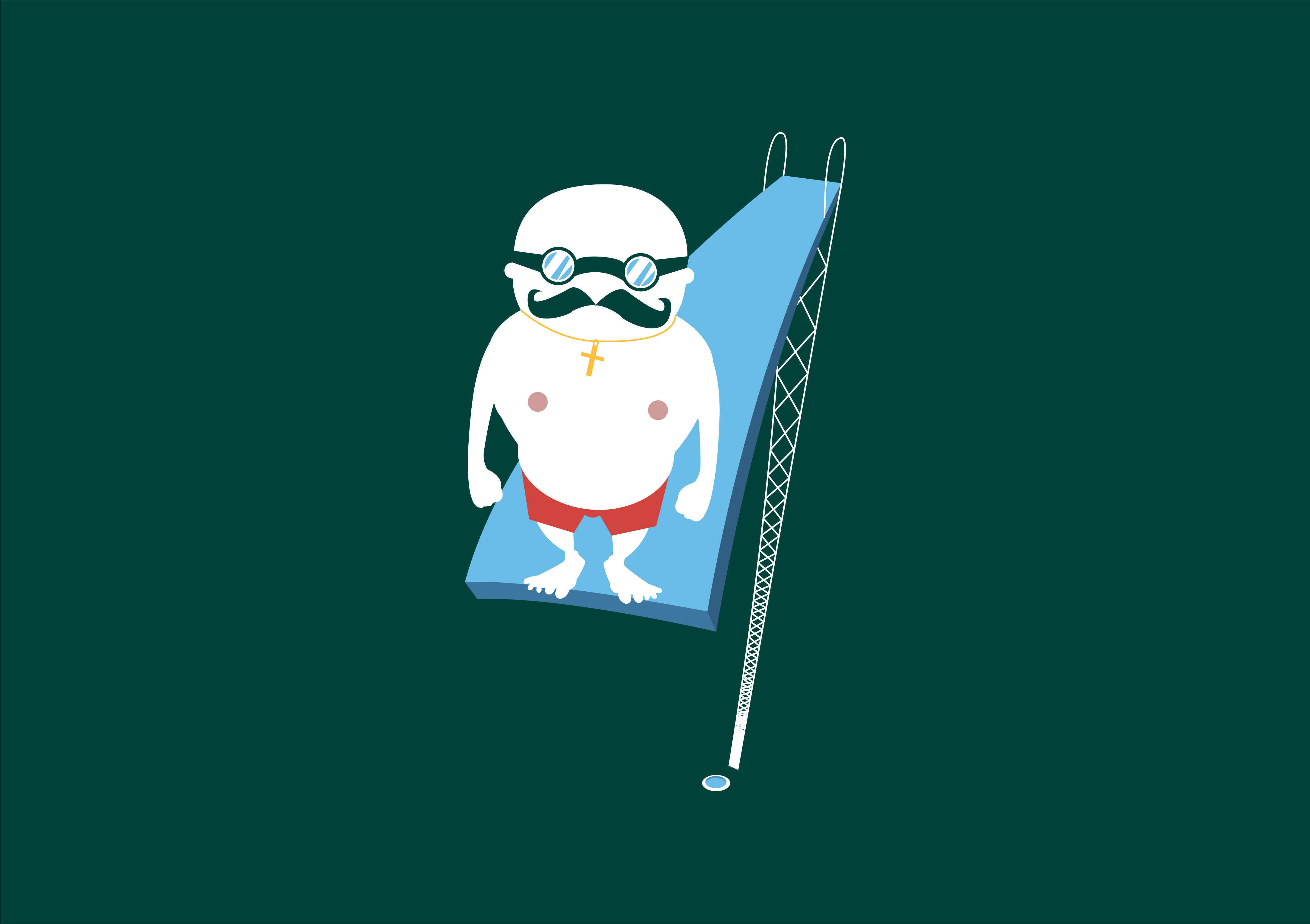 The Diver — illustration by Wouter Arts
